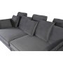 Sofa 250 cm bred mørkegrå fløjl 114 cm dyb Sofa 250 cm bred mørkegrå fløjl 114 cm dyb