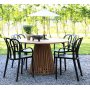 Spisegruppe Salt teak: Teakbord ca. 120 cm inkl. 4 Thornet stelstole