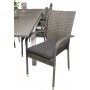 Ekens Matgrupp (224x100) - Gr/Vit - 8 Stolar