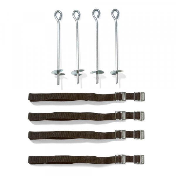 Sp�nnband till att f�sta studsmattan