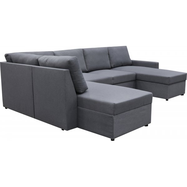 B�ddsoffa U-form m�rkgr� - Dream