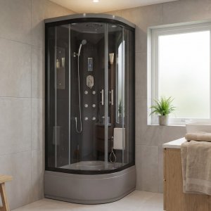 Duschkabin Svart 223x90x90 cm - Kathryn