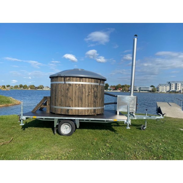 Badtunna på släpvagn - Elduppvärmning - 180Ø Badtunna på släpvagn - Elduppvärmning - 180Ø