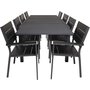Holma Matgrupp (160x100) - Svart - 8 Stolar