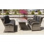 Orleans utembelgrupp hg rygg med recliner (3+1+1) - Gr konstrotting