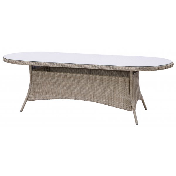 Essgruppe mit 6 Stühlen und Esstisch 180 x 100 cm Rattan - Menton/Mercury + Reinigungsspray für Gartenmöbel Essgruppe mit 6 Stühlen und Esstisch 180 x 100 cm Rattan - Menton/Mercury + Reinigungsspray für Gartenmöbel
