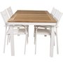 Dotorp Matgrupp (160x90) - Vit/Natur - 4 Stolar