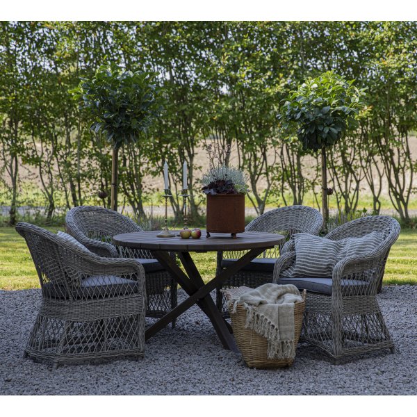 Scottsdale runt utebord �112 cm -�Brunlaserad furu