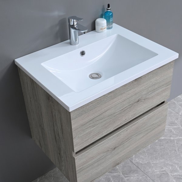 Badrumsmöbler Mykonos - Grått trä | 60 cm Badrumsmöbler Mykonos - Grått trä | 60 cm