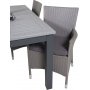 Ekens Matgrupp (152x90) - Svart/Gr - 4 Stolar