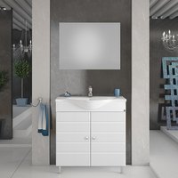Möbelpaket Capri 80 vit med spegel Möbelpaket Capri 80 vit med spegel