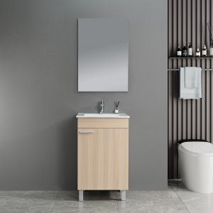 Badrumsm&ouml;bler Bologna - Tr&auml; + Toalettpappersh&aring;llare