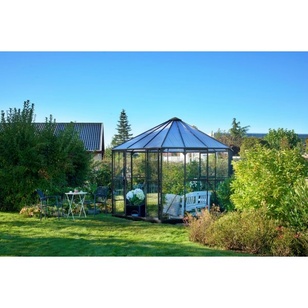Växthus Atrium Svart - 9 m² Växthus Atrium Svart - 9 m²