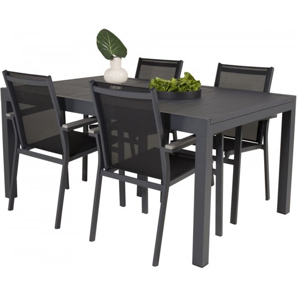 Holma Matgrupp (160x100) - Svart - 4 Stolar Holma Matgrupp (160x100) - Svart - 4 Stolar