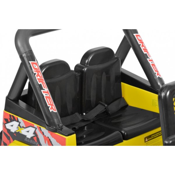 Eldriven gul terr�ngbil f�r barn - 10Ah