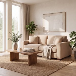 Mozart 2-sits soffa - Gr�beige