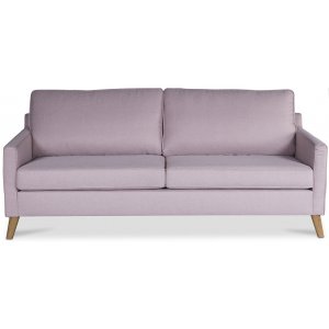 Soffda 2-sits 164 cm bred rosa med ekben