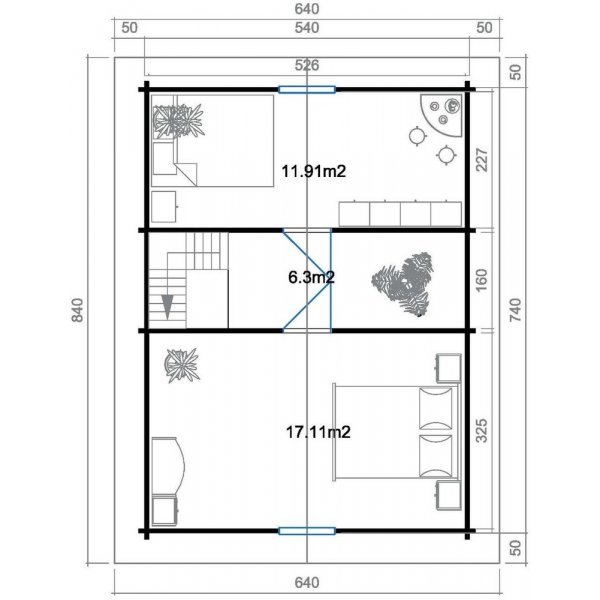 Fritidshus Elliot - 40 m² Fritidshus Elliot - 40 m²