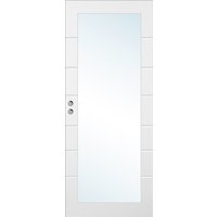 Skydedør Bornholm - Kompakt - Rillet dekoration A13 med glas Skydedør Bornholm - Kompakt - Rillet dekoration A13 med glas