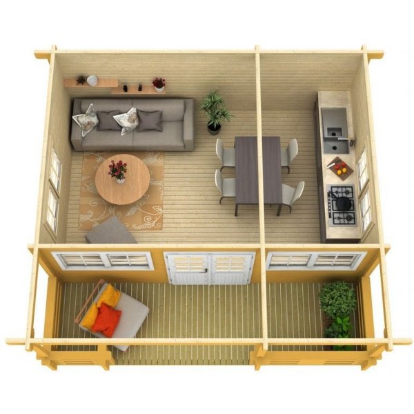 Attefallshus Ljungan - 20,5 m² Attefallshus Ljungan - 20,5 m²