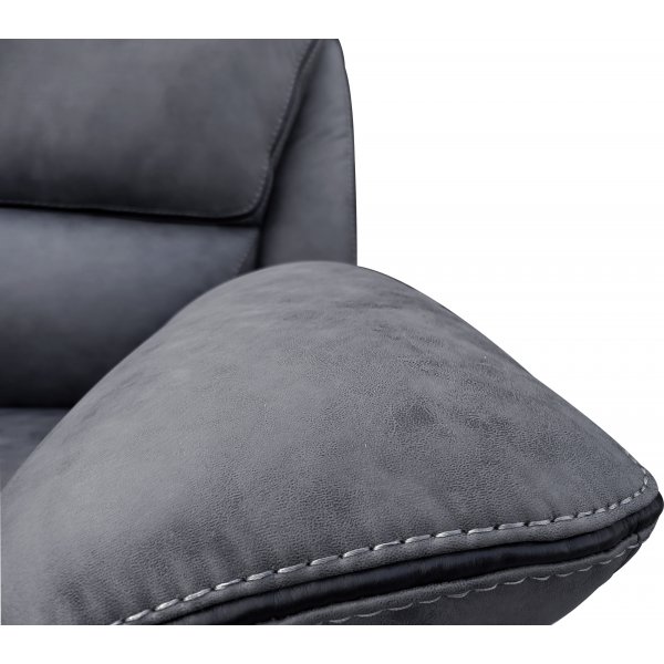 Reclinerf�t�lj gr� (Mikrofiber) - Riverdale