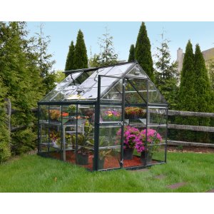 Läs mer om Canopia Harmony Växthus i Polykarbonat 4,6 m² - Mörkgrå/klarglas