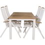 Dotorp Matgrupp (160x90) - Vit/Natur - 4 Stolar