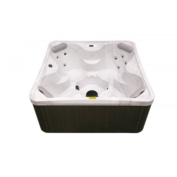 Spabad utomhus 4 personer - 180x180 cm, LED, ozonator, 16 jets