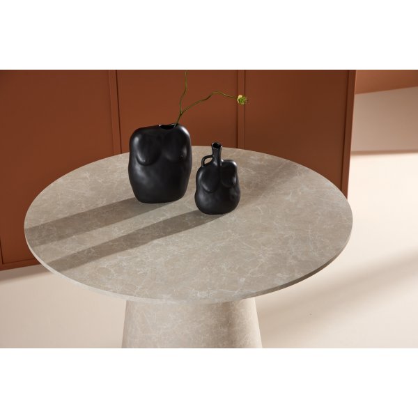 Matbord �120 cm - Beige marmor - Lanzo
