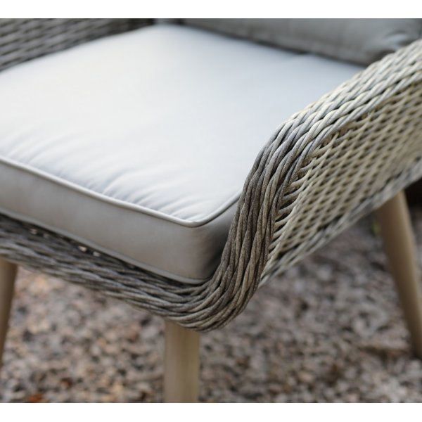 Morgon - Lounge-Set aus grauem synthetischem Rattan + Reinigungsspray für Gartenmöbel Morgon - Lounge-Set aus grauem synthetischem Rattan + Reinigungsspray für Gartenmöbel
