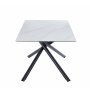 Jupiter matbord - 180x90 cm - Vit marmor keramik topp