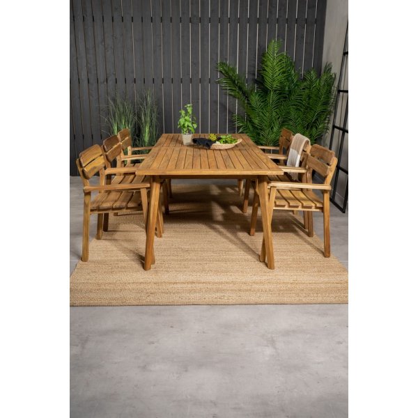 Charlottenberg Matgrupp (220x100) - Natur - 6 Stolar