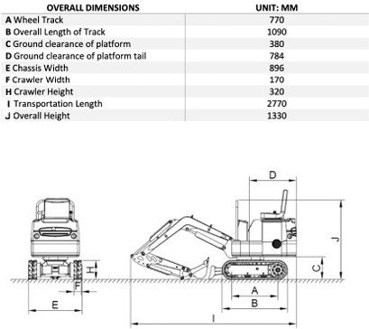 Minibagger - XN10 - Rot