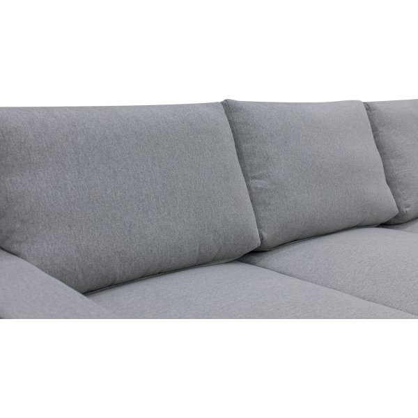 H�rnsoffa Belissa med b�ddfunktion och f�rvaring - 235x235 cm - m�rkgr�