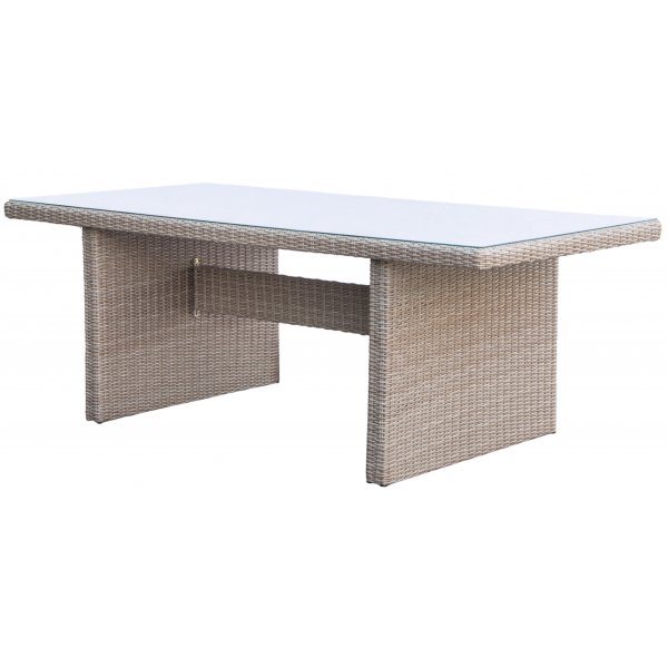 Gartengruppe: 6 Stühle und Tisch 200 x 100 cm Rattan - Hampton/Mercury + Reinigungsspray für Gartenmöbel Gartengruppe: 6 Stühle und Tisch 200 x 100 cm Rattan - Hampton/Mercury + Reinigungsspray für Gartenmöbel