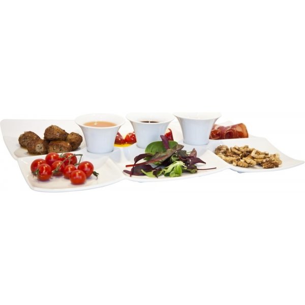 Daily Use tapasfat med tre sk�lar - Vit