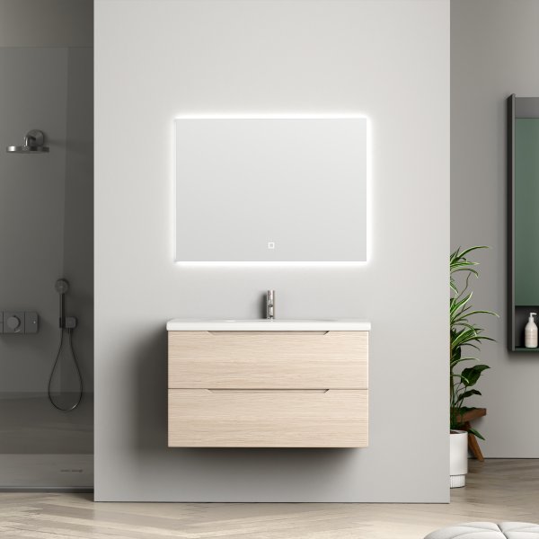 Badeværelsesmøbel Vega 80 cm - Lys træimitation Badeværelsesmøbel Vega 80 cm - Lys træimitation