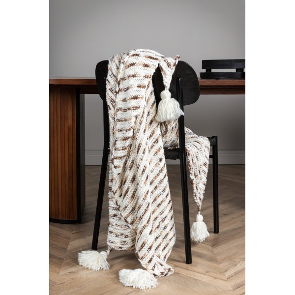 Mickel pl�d 130x170 cm - Brun/vit