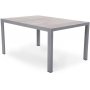 Matgrupp Capri 145 cm - silver/svart, inkl. 6 positionsstolar