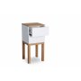 Kivik s�ngbord med l�da i vit / Ek