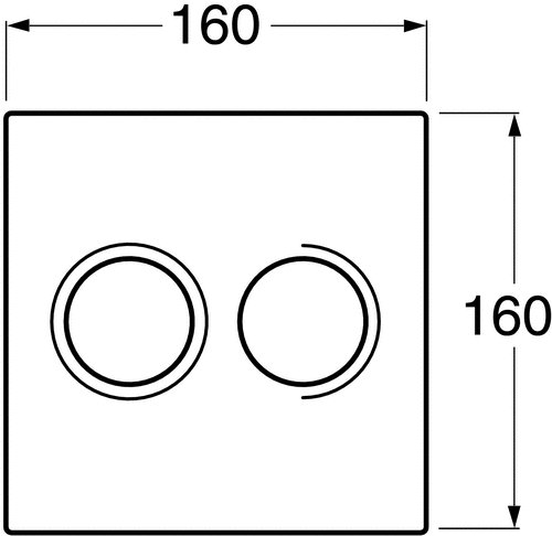 Gustavsberg V�ggtrycke Triomont XS pneumatisk duo vit