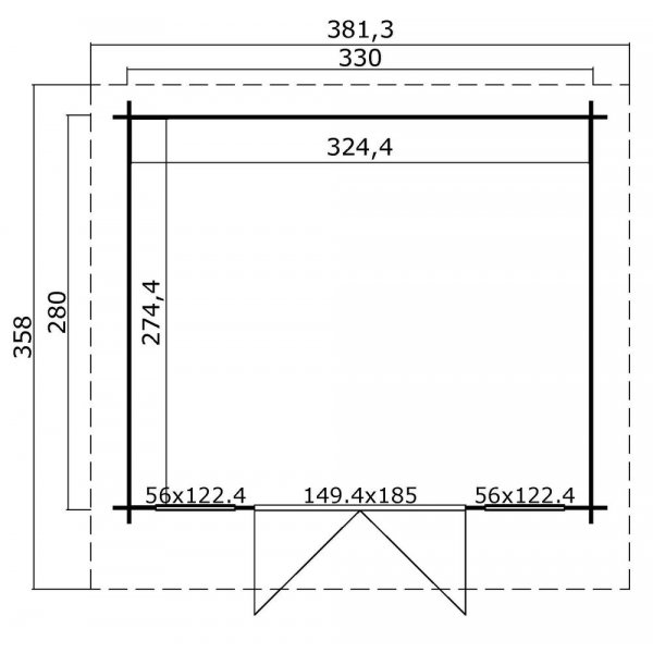 Friggebod Anita - 9,2 m² Friggebod Anita - 9,2 m²