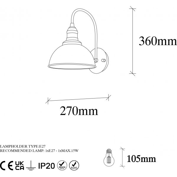 Varzan v�gglampa - Vintage