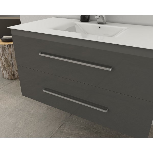 Badrumsmöbler Torino 75 - Antracitfärgat med spegelskåp Badrumsmöbler Torino 75 - Antracitfärgat med spegelskåp