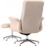 Fåtölj med fotpall Hagön - beige teddy whitewash Fåtölj med fotpall Hagön - beige teddy whitewash