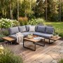 1 Loungegrupp utomhus aluminium & polywood - 2-delad hörnsoffa
