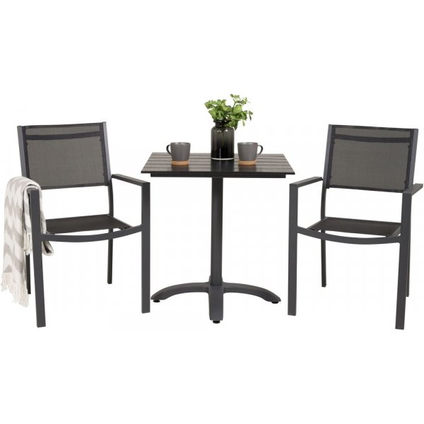 Garnviken Matgrupp (70x70) - Svart - 2 Stolar Garnviken Matgrupp (70x70) - Svart - 2 Stolar