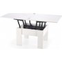 Serafin h�j och s�nkbart soffbord 80-160 x 80 cm - Vit