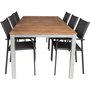 Salstad Spisegruppe (200x100)  Sort/Natur - 6 Stole