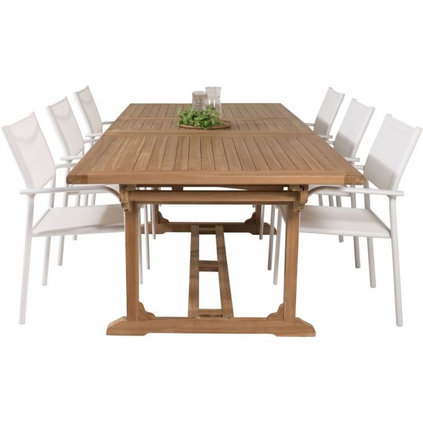 Bjuråker Matgrupp (195x110) - Vit/Natur - 6 Stolar Bjuråker Matgrupp (195x110) - Vit/Natur - 6 Stolar